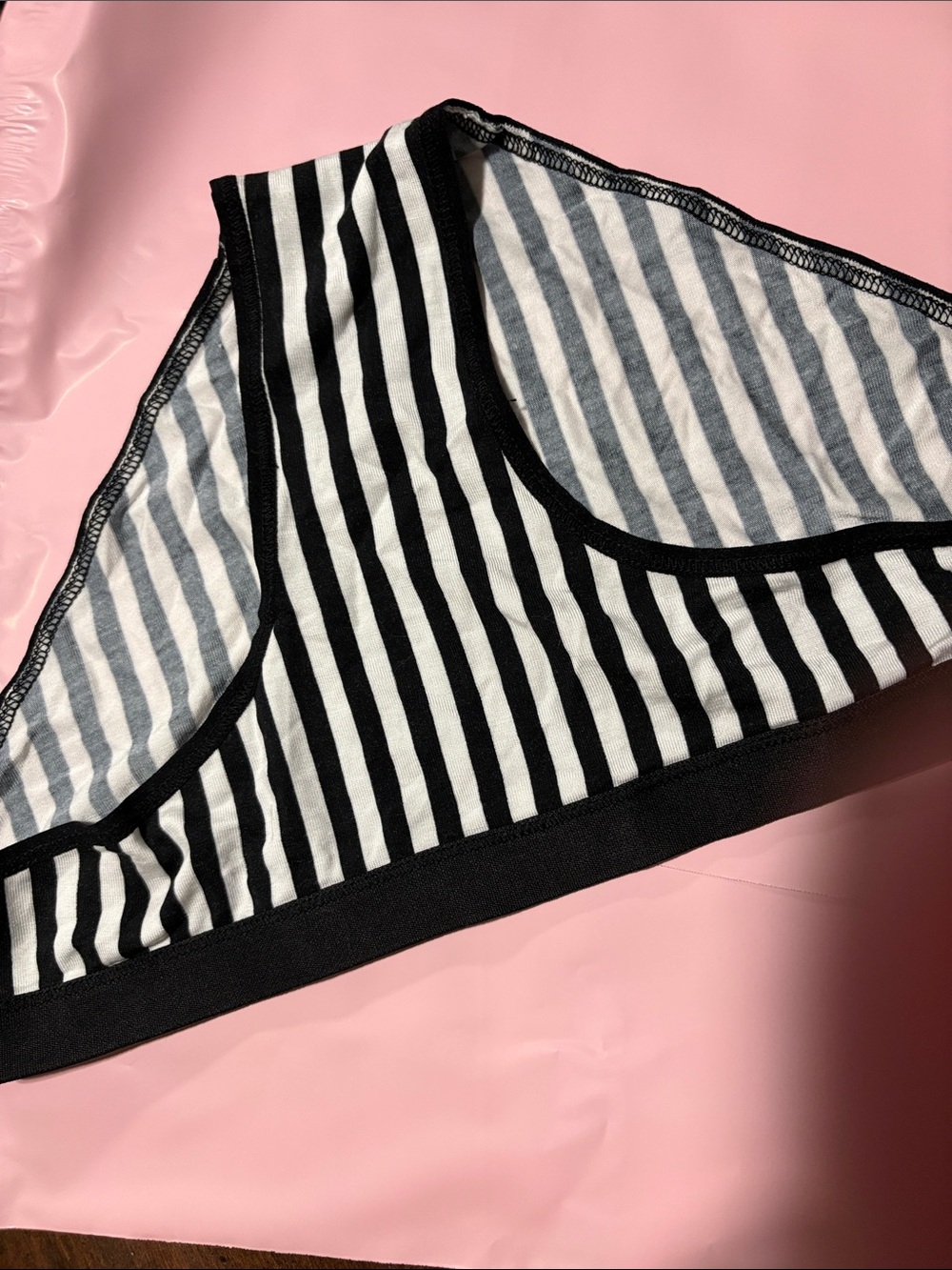 NEW MeUndies women Black & White Striped small